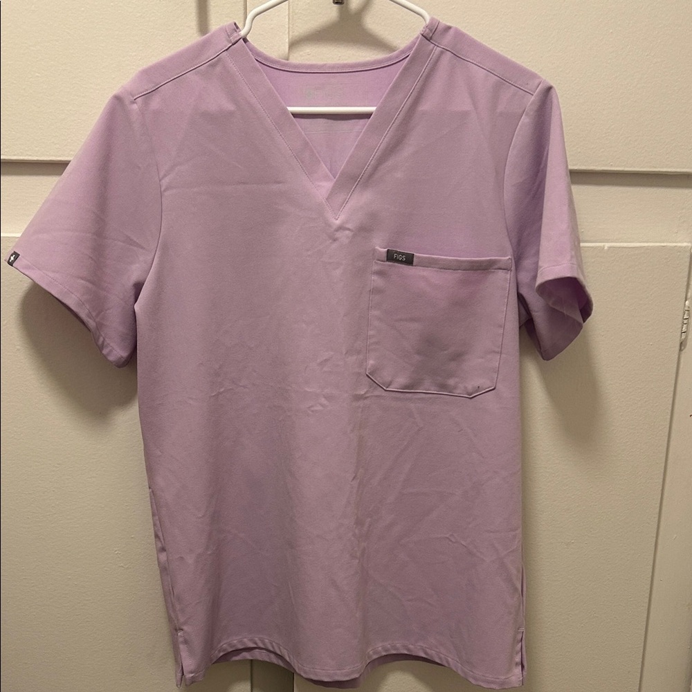 Figs Light Purple Scrub Top